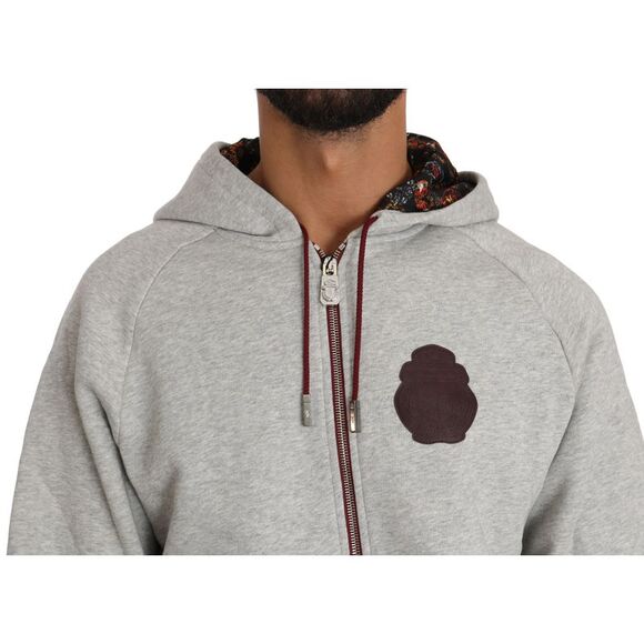 Billionaire Italian Couture Grey ZipUp Hoodie and Joggers Tracksuit Men Gray - Picture 6 of 6